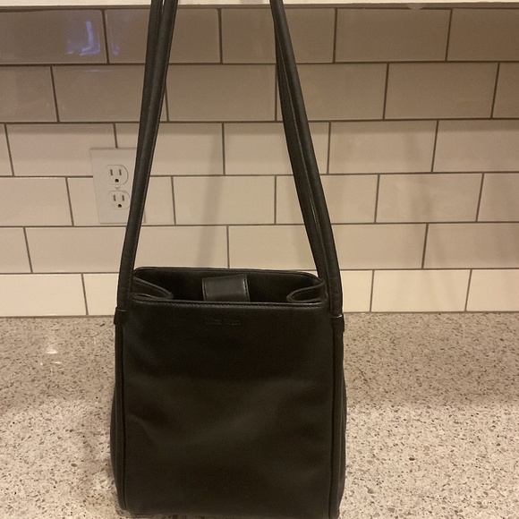 Vintage Black Leather Nine West Crossbody Bag - Picture 1 of 8